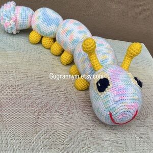 New handmade crochet Colorful Crochet Caterpillar Toy